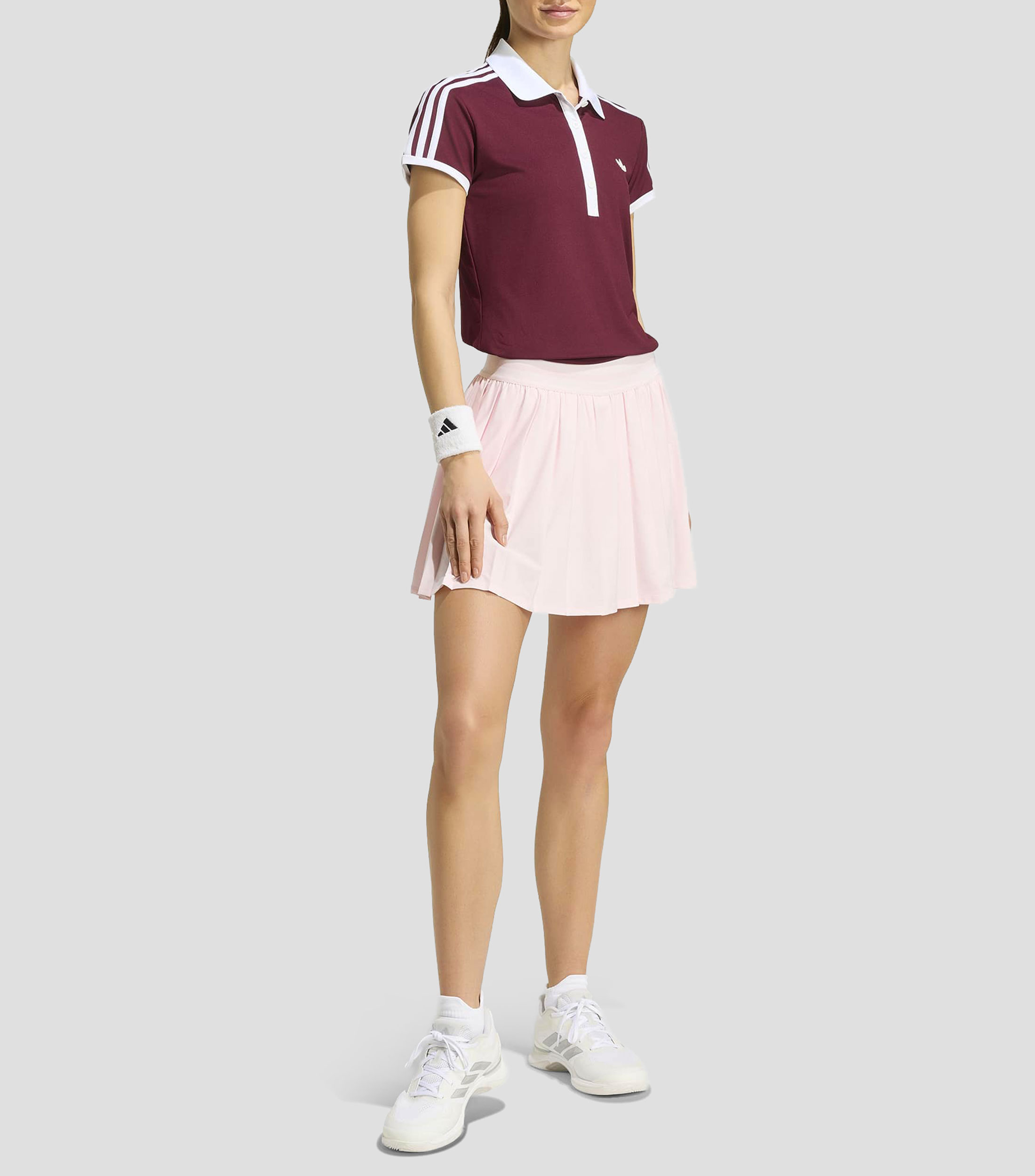 Playera tipo polo manga corta Tennis Classics lisa Mujer